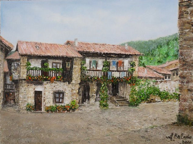 Barcena Mayor 11 (Cantabria) Oil Panel Landscaping