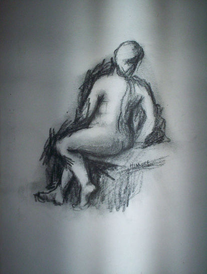 figura sentada Charcoal