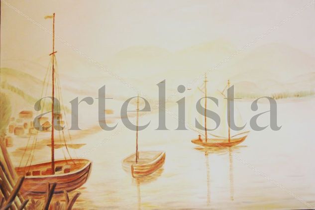 Marina Oil Canvas Marine Painting