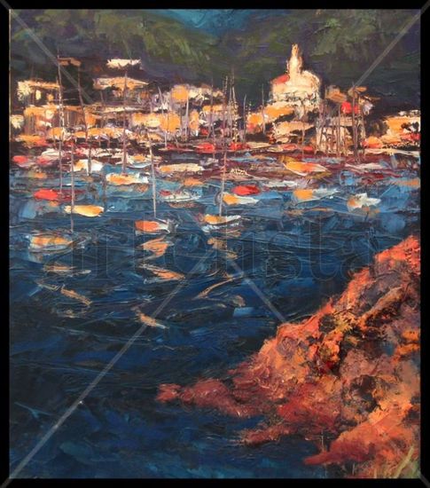 Cadaqués Oil Panel Marine Painting