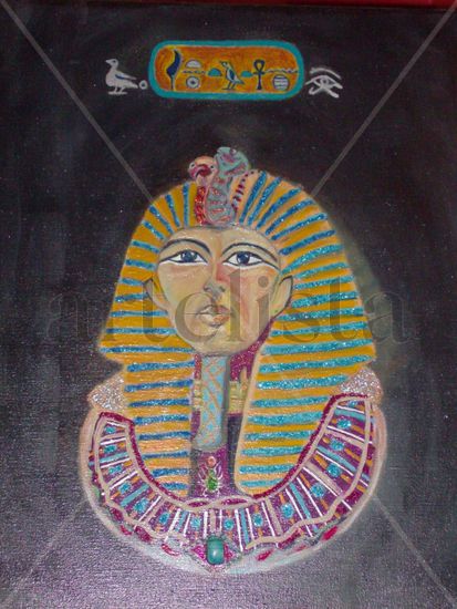 Tutankhamon Oil Canvas Portrait