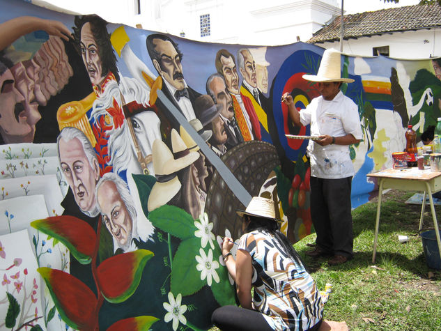 mural bicentenario Óleo Lienzo Figura