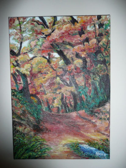 Bosque otoñal Oil Canvas Landscaping