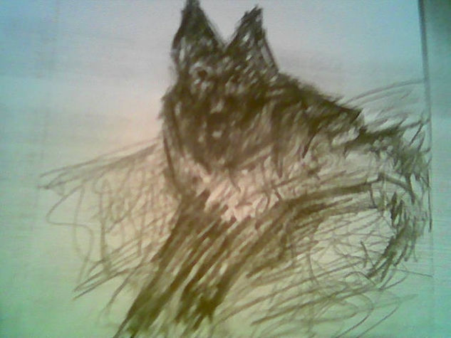 ESBOZO DE PERRO. Charcoal