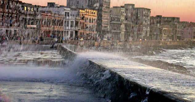 una ola en el malecon Acrylic