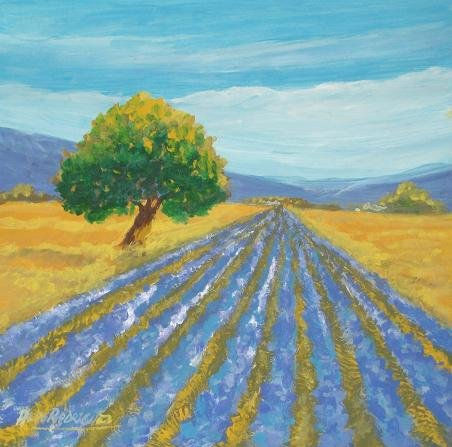 CAMPO DE LAVANDAS Acrylic Card Landscaping