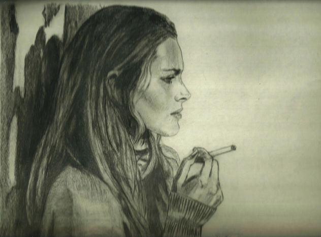 Lets pretened none of this ever happened...drawing by Shahrzad ranji