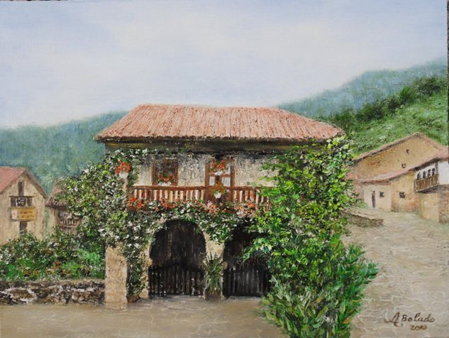 Barcena Mayor 12 (Cantabria) Oil Panel Landscaping