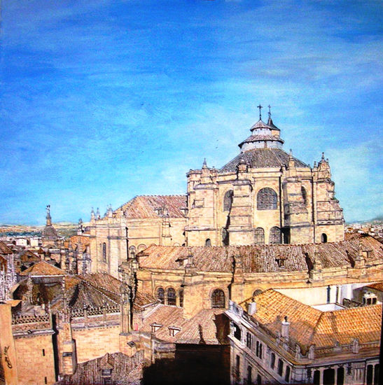 Panoramica Catedral de Granada Óleo Lienzo Paisaje