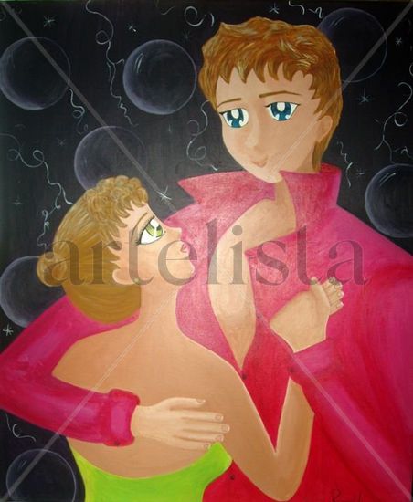 Enamorandonos Acrylic Canvas Figure Painting