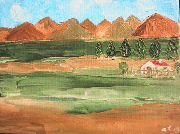 Paisaje Óleo Lienzo Paisaje
