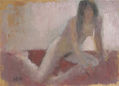 Desnudo con piernas dobladas
