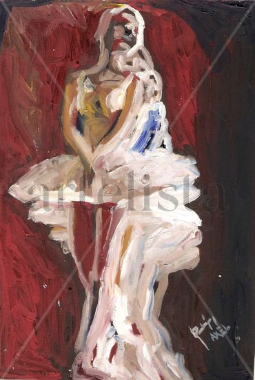 cuerpo de baile Oil Card Figure Painting