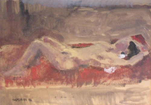 Modelo sobre alfombra roja