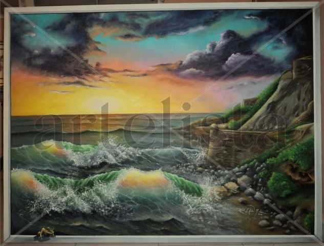 La garita del diablo Oil Canvas Landscaping