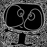 " WHITE CHALK ON TEXTILE BLACK " thumbnail 1