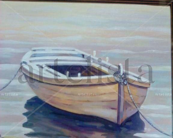 Solas y puras Oil Canvas Marine Painting