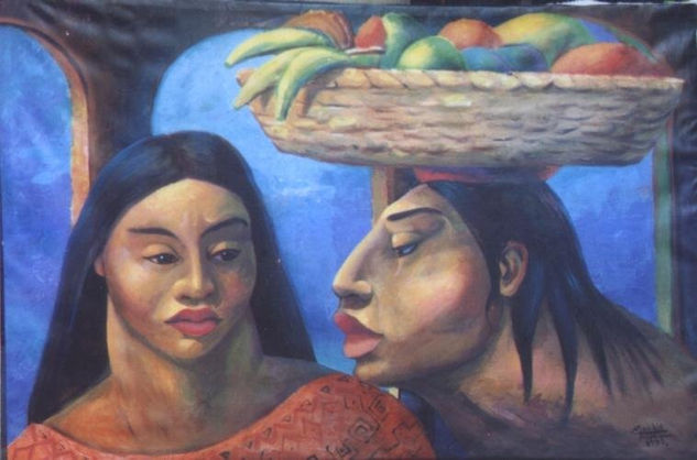 vendedor de frutas Oil Canvas