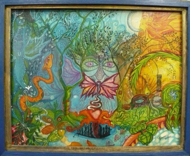 Enrredadela del alma (Ayahusca) Oil Panel Landscaping