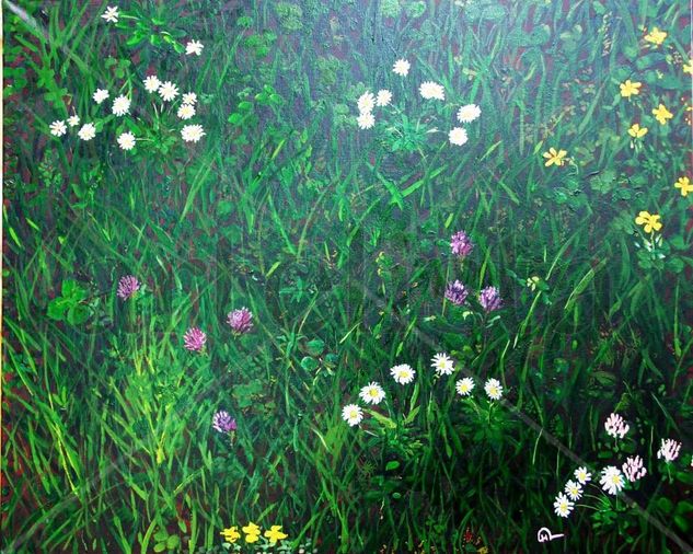 Hierba Oil Canvas Floral Painting