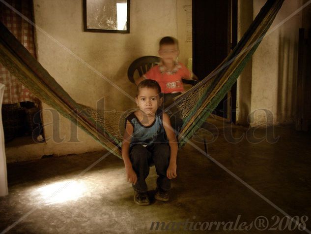 Niños en Hamaca Portrait Color (Digital)