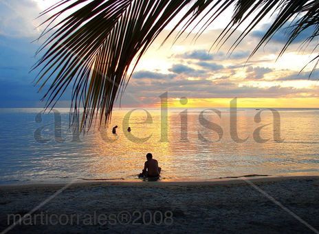 Baño al atardecer