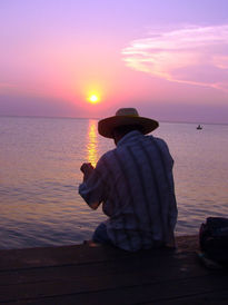 Pescando al sol