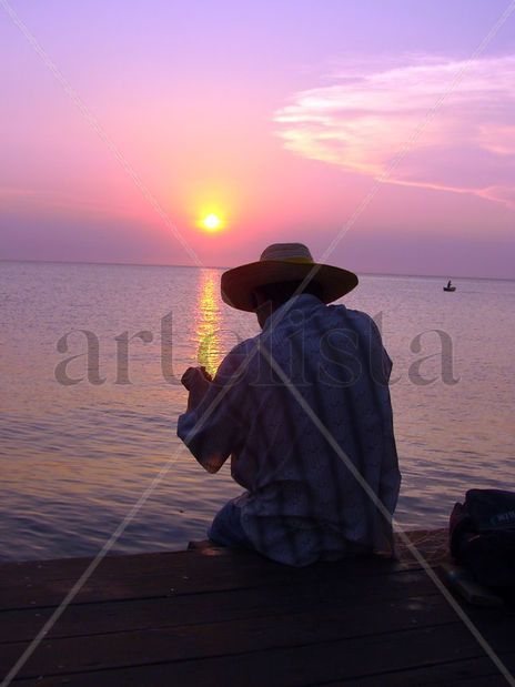 Pescando al sol