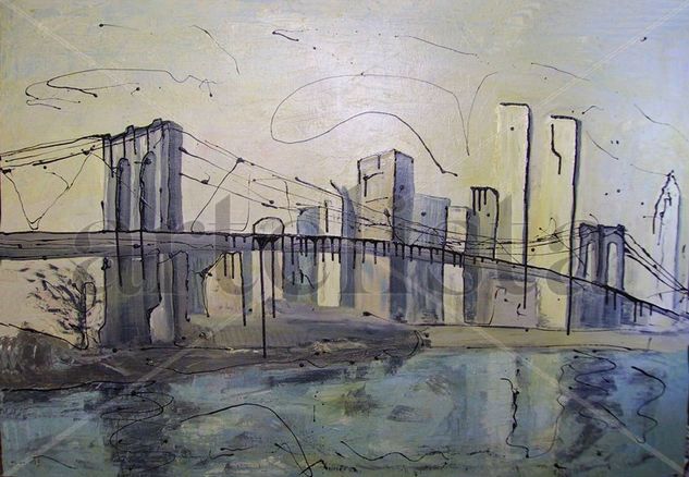 brooklyn bridge. Acrylic Canvas Landscaping