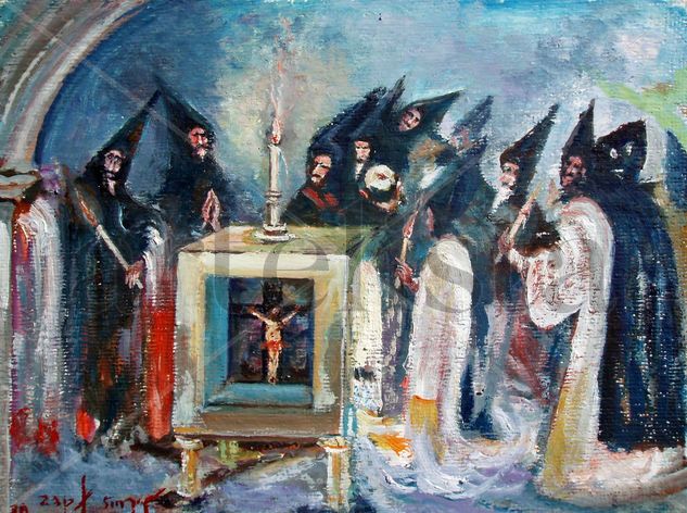 LOS MONJES Oil Canvas Others