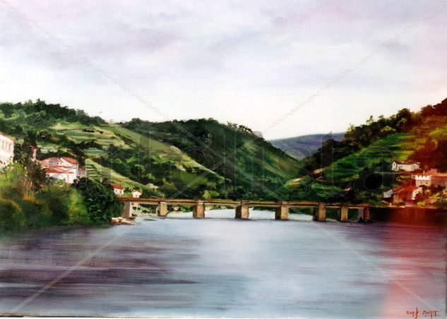 PANTANO DE BELESAR-ORENSE Oil Canvas Landscaping