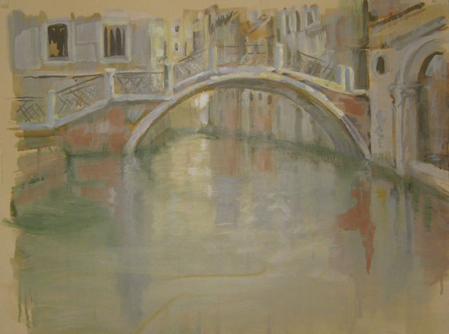 CANAL VENECIA Oil Paper Landscaping