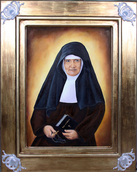 Santa María Bernarda Oil Canvas Portrait