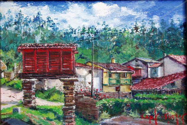 RINCON EN ROIBEIRA-BETANZOS Oil Canvas Landscaping