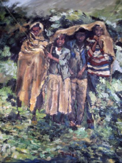 TAMBIÉN NIÑOS Oil Canvas Figure Painting