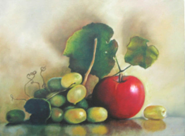 "Manzana" Oil Canvas Still Life Paintings