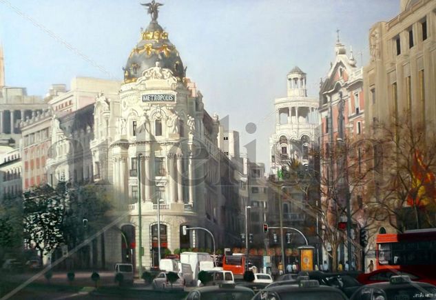 Gran Via Óleo Lienzo Paisaje