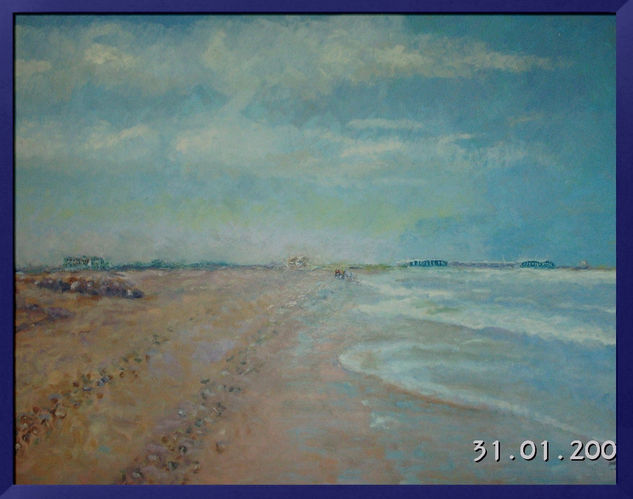 playa de Daimuz (Valencia) Acrylic Panel Marine Painting