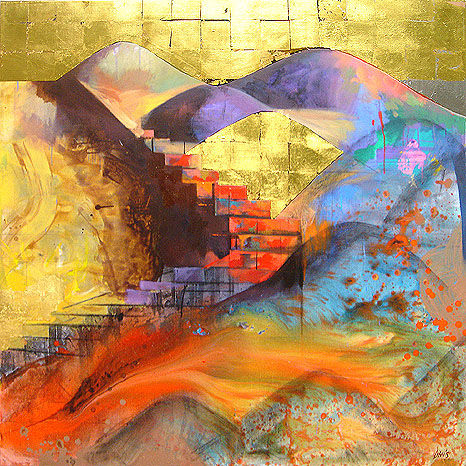 "GRAN ESCALERA" Mixed media Canvas Landscaping