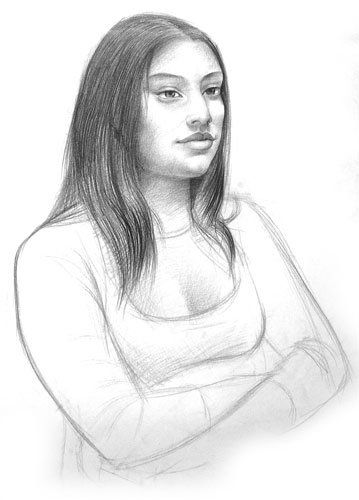 Retrato de Amiga de Amigo Charcoal