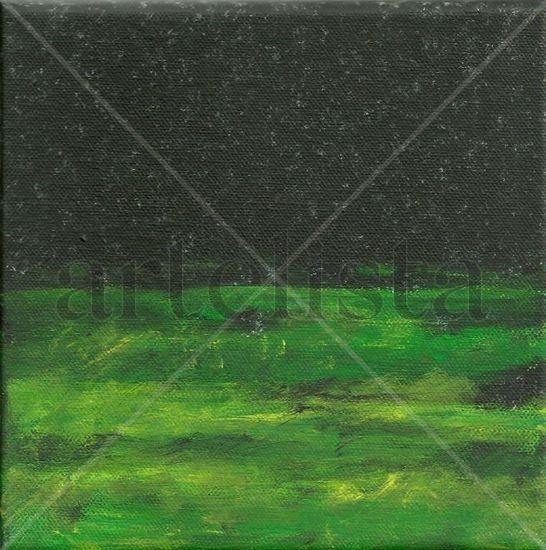 La noche se dentra en el campo Acrylic Canvas Landscaping