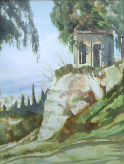 TEMPLETE  EN LA CARTUJA DE GRANADA Watercolour Paper Landscaping