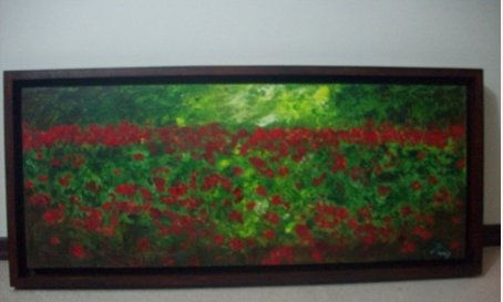 Campo de amapolas Oil Panel Landscaping