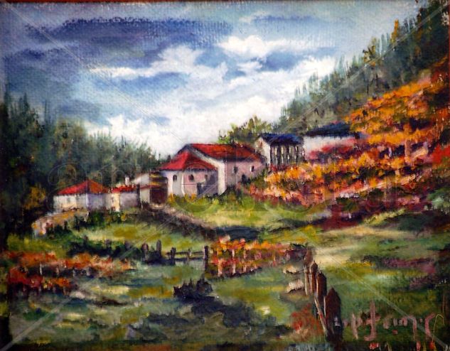 VIÑEDOS EN OS PEARES-ORENSE Oil Canvas Landscaping