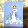 Cuadrito Dulce Virgen María (azul)