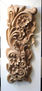 Flores. Relieve ornamental en madera de abedul