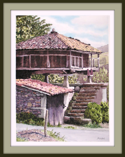 horreo Watercolour Paper Landscaping