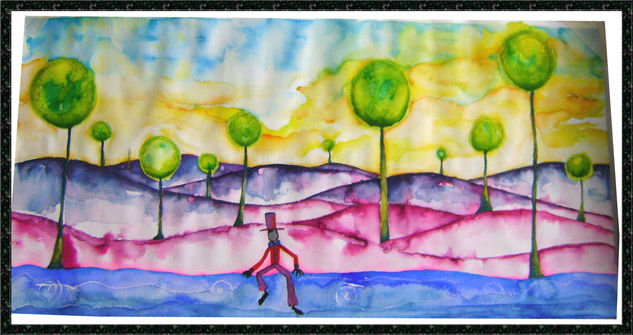 AL CALOR DE UN BOSQUE ENCANTADO Watercolour Card Landscaping