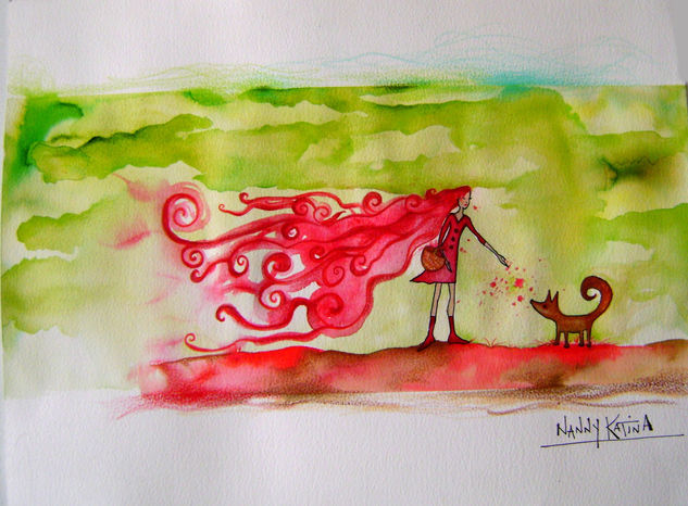 CAPERUZA Y EL LOBO Oil Card Animals