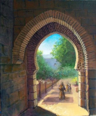 El Arco. Oil Canvas Landscaping